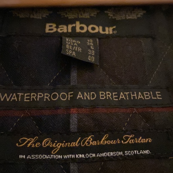 Barbour Navy Winter Coat. EUC size 6 - Picture 2 of 5